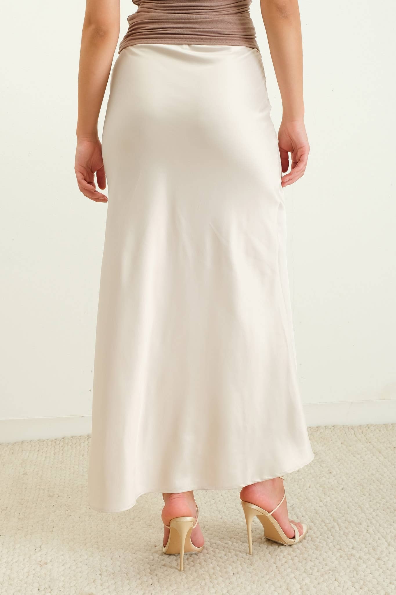 Satin slip skirt zara on sale